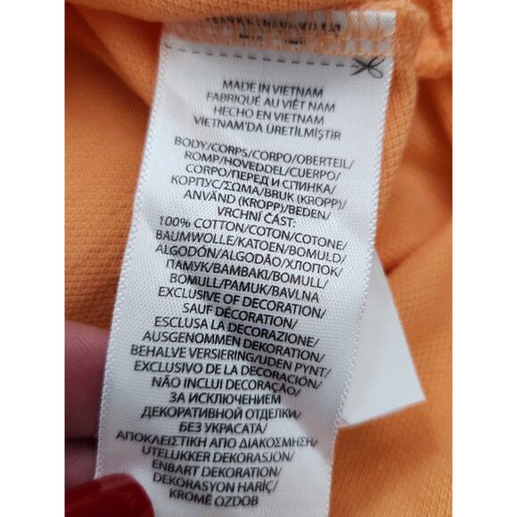 Ralph Lauren Polo Shirt Mens Size Large Orange Casual Short Sleeve Classic Fit - Picture 6 of 6